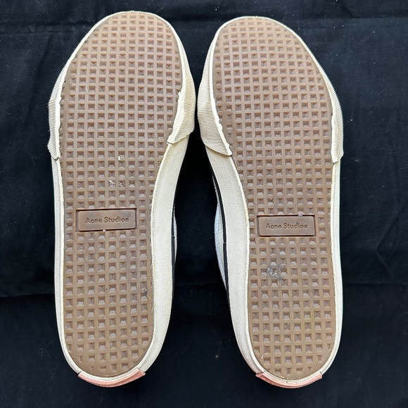 Acne Studios Blå Konst High-top Cotton-canvas Trainers In White - Picture 10 of 13